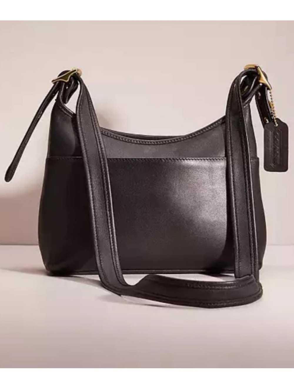 Vintage Coach Legacy Black Leather Shoulder Hobo Bag